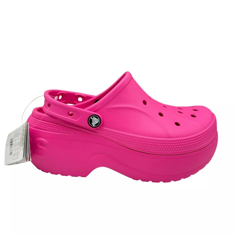 Crocs Women's Mega Wedge Platform Clog Size 8 Electric Pink Slip-on Style